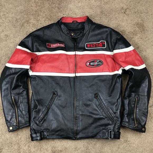 Other - Vintage Leather Cafe Racer Motorcycle Jacket
